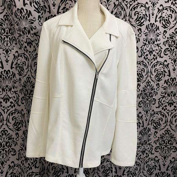 ⚡️ FLASH - White zipper blazer jacket - Picture 1 of 10